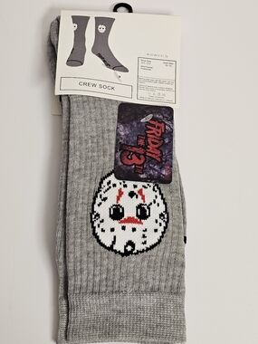 Bioworld unisex crew theme socks new one size mens womens kids Jason Voorhees